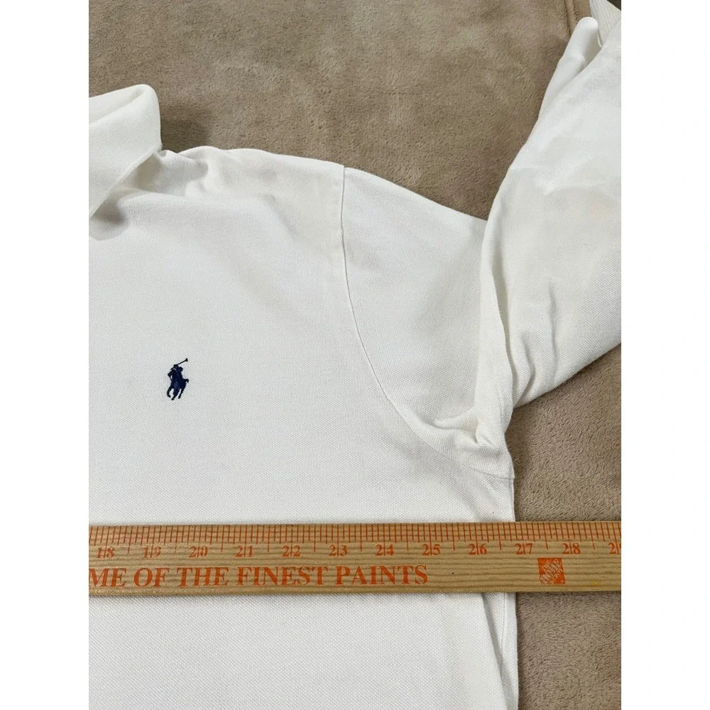 Polo Ralph Lauren polo Shirt Men's size 2XB Big & Tall White pique Long Sleeve